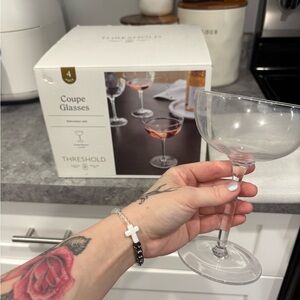 Threshold Clear Coupe Glasses Set